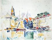 Paul Signac French Port of St. Tropez oil on canvas